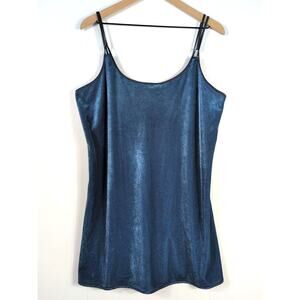 Soft Sensations Velvet Mini Dress Lingerie Slip Dress Blue